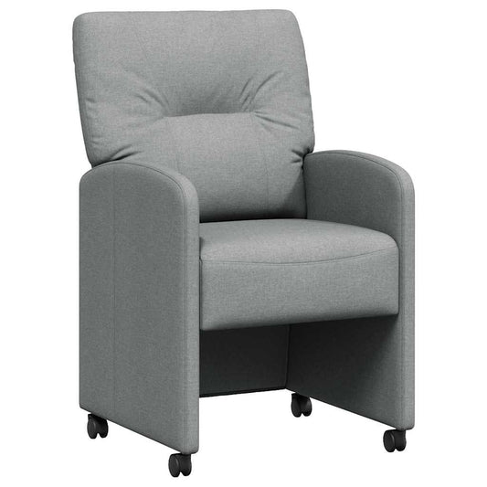 vidaXL Καρέκλες Φαγητού με Ρόδες 2 pcs Ανοιχτό γκρι 57 x 67 x 95 εκ