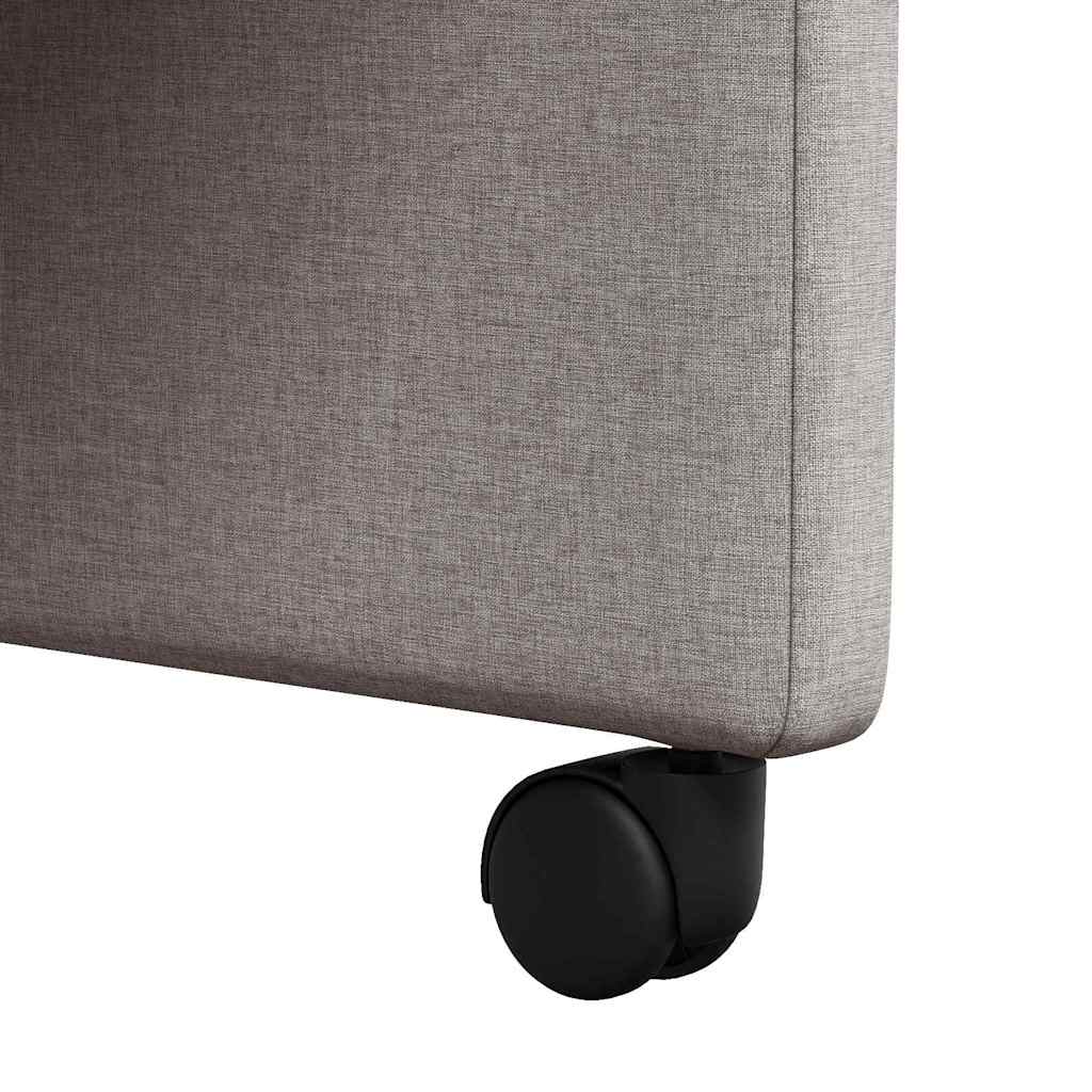 vidaXL Καρέκλες φαγητού με τροχούς 2 pcs Taupe 57 x 67 x 95 εκ ύφασμα