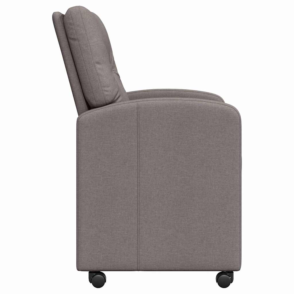 vidaXL Καρέκλες φαγητού με τροχούς 2 pcs Taupe 57 x 67 x 95 εκ ύφασμα