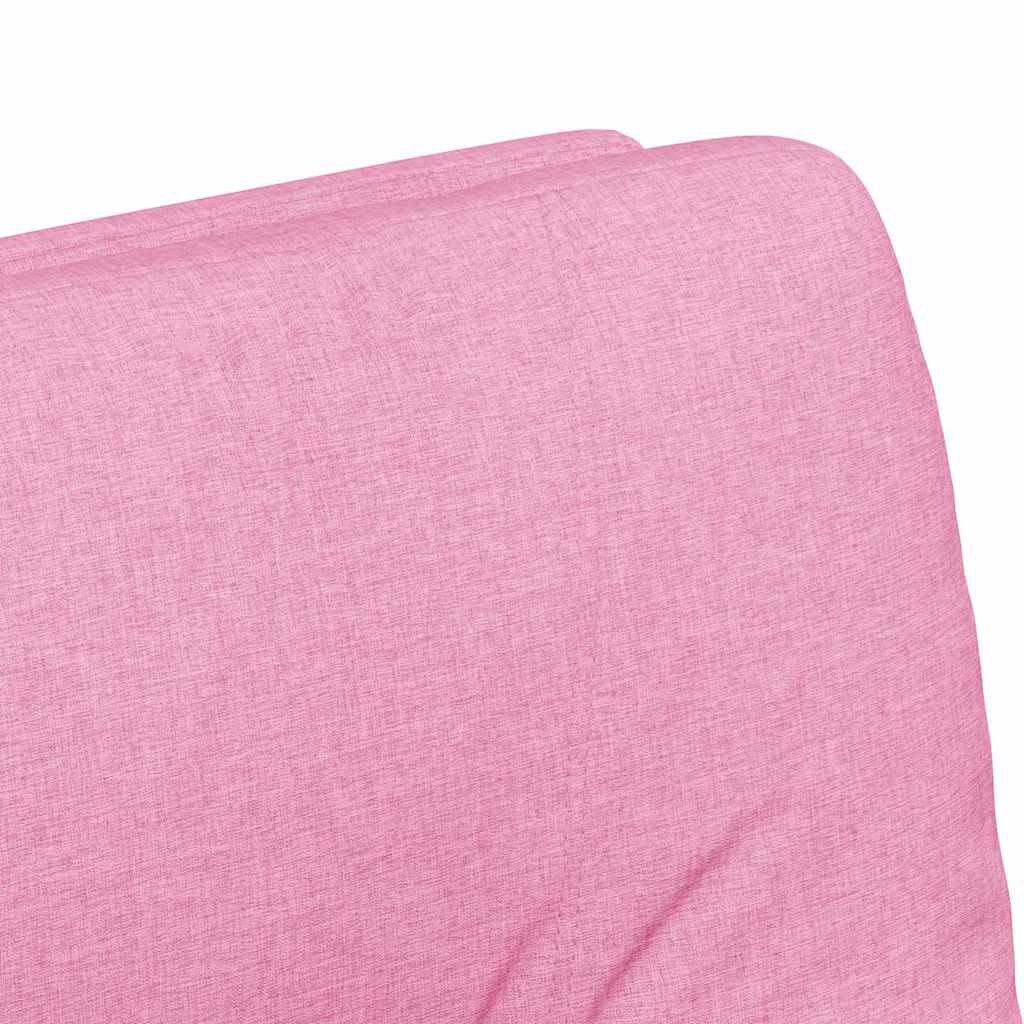 vidaXL Καρέκλες φαγητού με τροχούς 2 pcs Ροζ 57 x 67 x 95 εκ ύφασμα