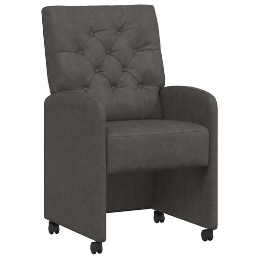 vidaXL Καρέκλες Φαγητού με Ρόδες 2 pcs Μαύρο 58 x 67 x 97 εκ