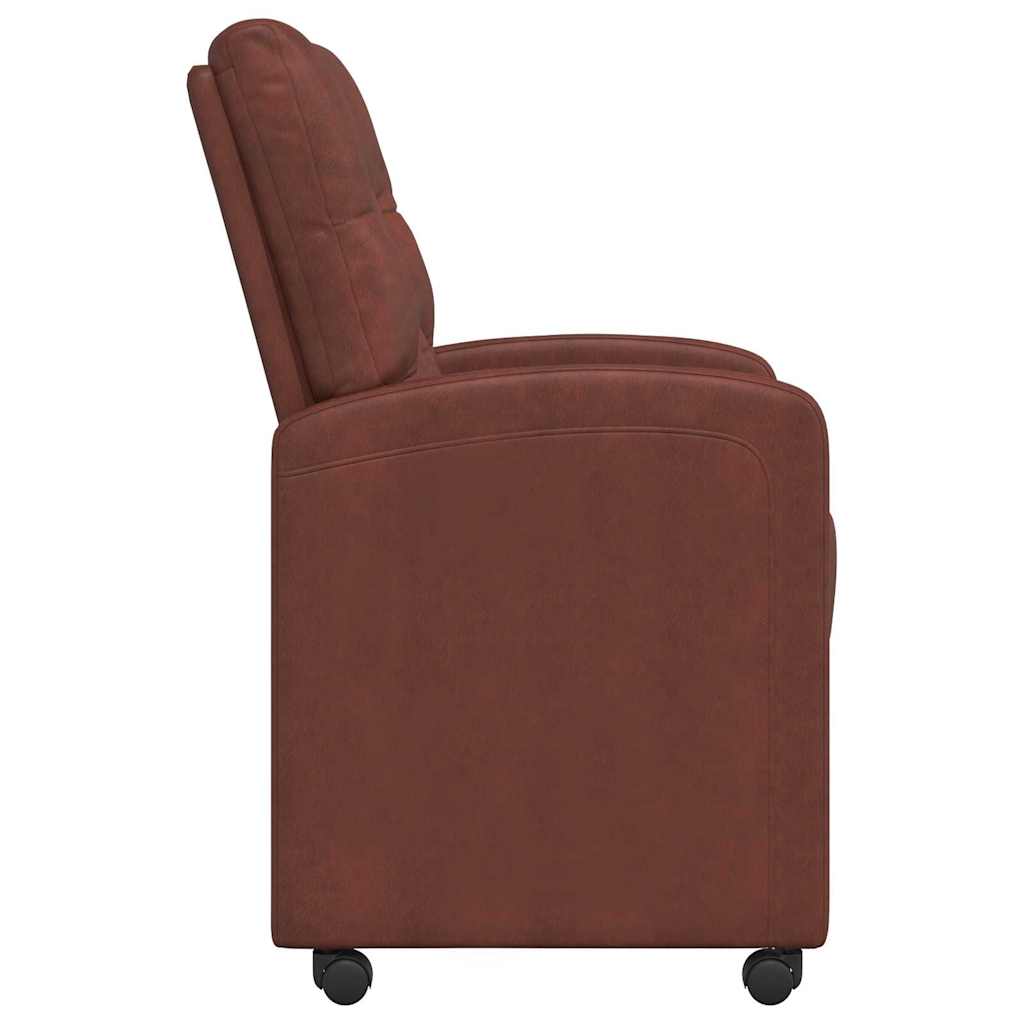 vidaXL Καρέκλες φαγητού με τροχούς 2 pcs Λαμπερό καφέ 58 x 67 x 97 εκ