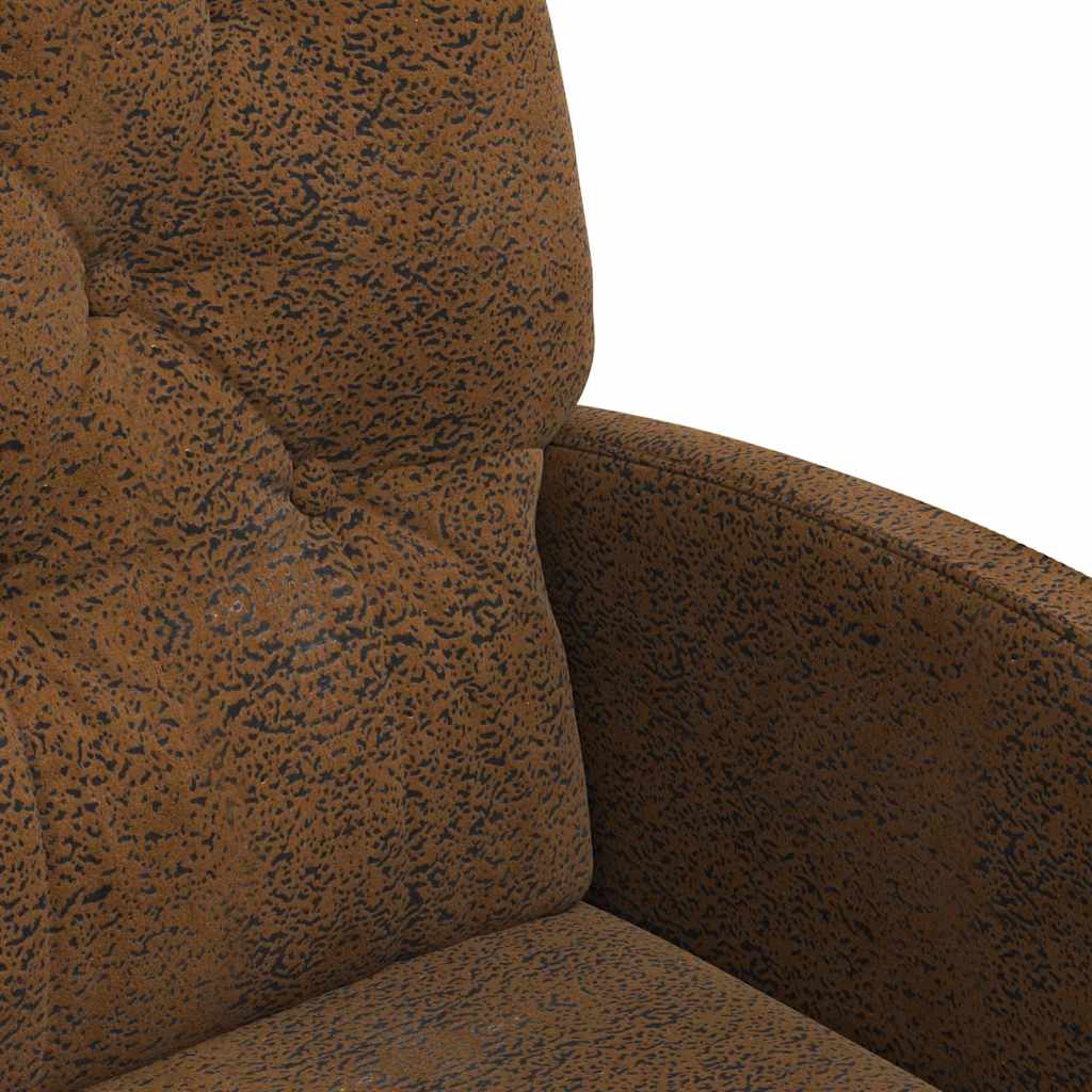 vidaXL Καρέκλες φαγητού 2 pcs Καφέ 58 x 67 x 97 εκ Ψεύτικο σουέτ δέρμα