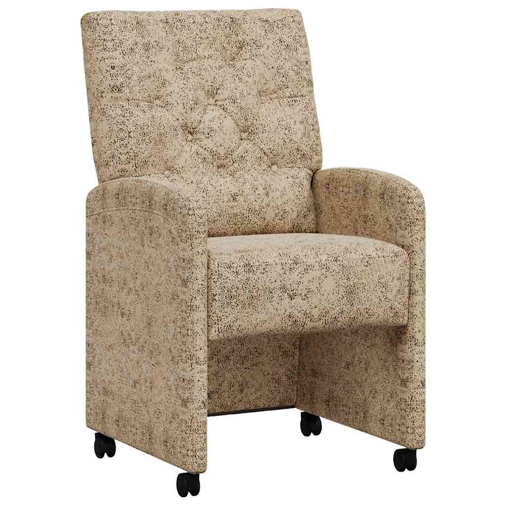 vidaXL Καρέκλες φαγητού με τροχούς 2 pcs Ανοιχτό γκρι 58 x 67 x 97 εκ