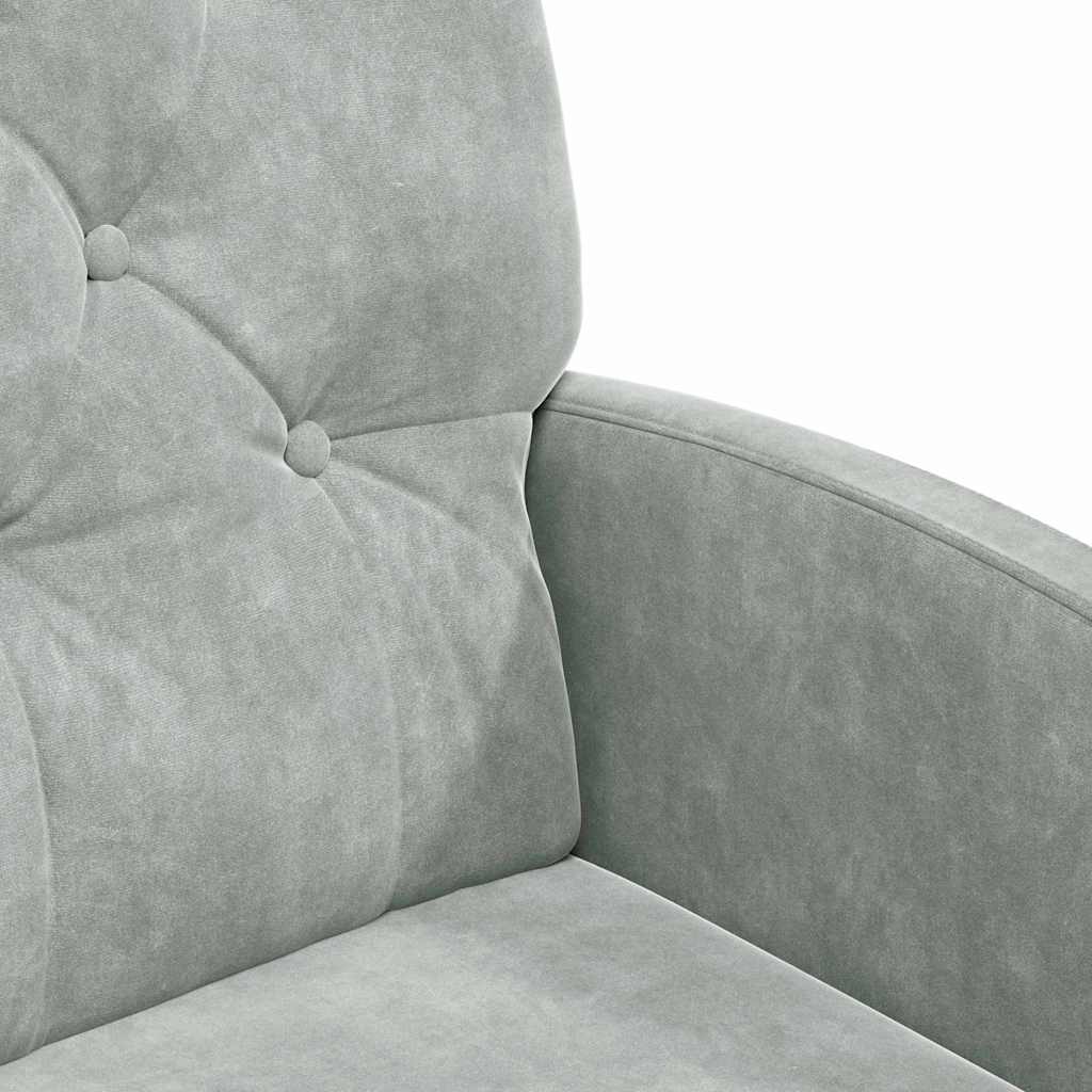 vidaXL Καρέκλες φαγητού 2 pcs Ανοιχτό γκρι 58 x 67 x 97 εκ Βελούδο