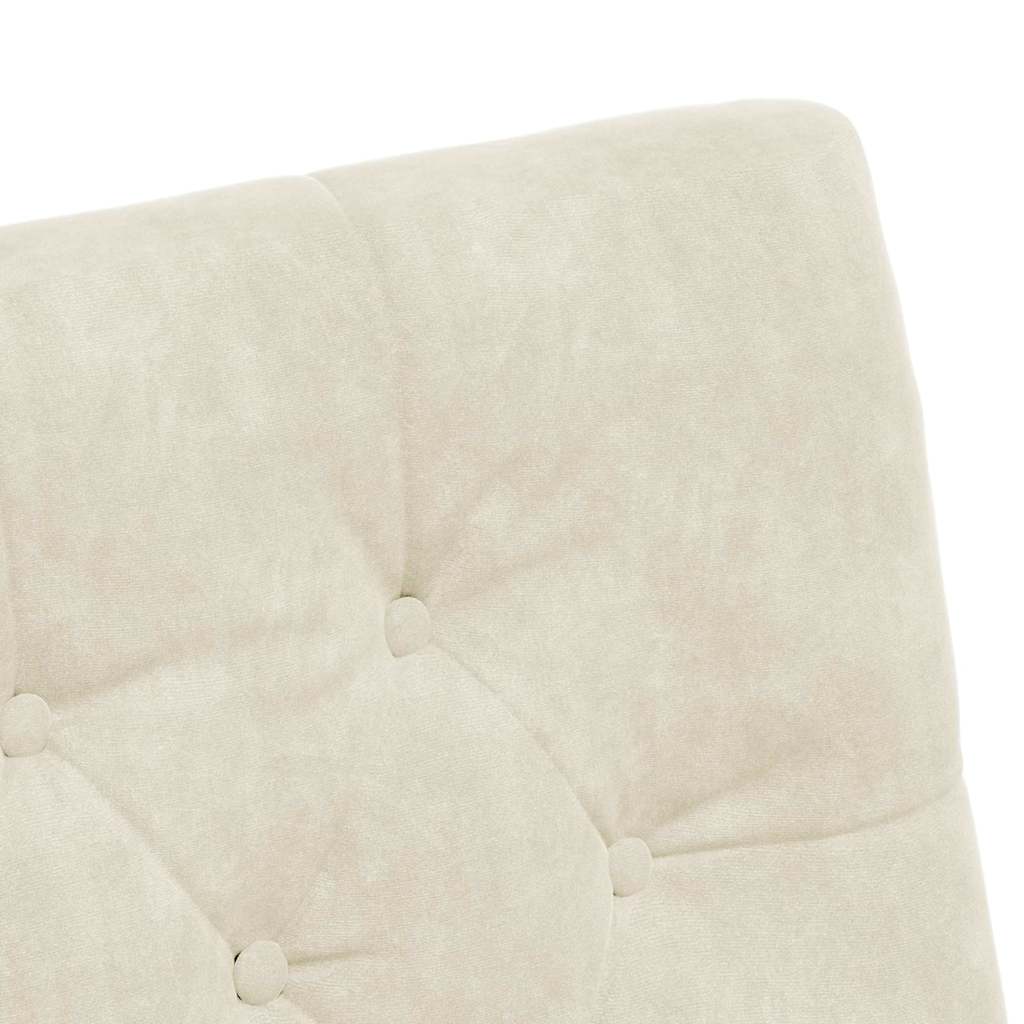 vidaXL Καρέκλες φαγητού με τροχούς 2 pcs Κρεμ 58 x 67 x 97 εκ Βελούδο