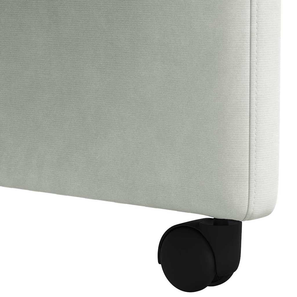 vidaXL Καρέκλες φαγητού 2 pcs Ανοιχτό γκρι 58 x 65 x 98 εκ. Βελούδο