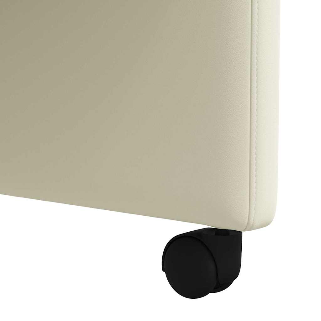 vidaXL Καρέκλες φαγητού 2 pcs Κρεμ 58 x 65 x 98 εκ. Τεχνητό δέρμα