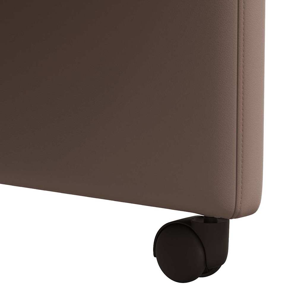 vidaXL Καρέκλες φαγητού 2 pcs Καφέ 58 x 65 x 98 εκ. Τεχνητό δέρμα