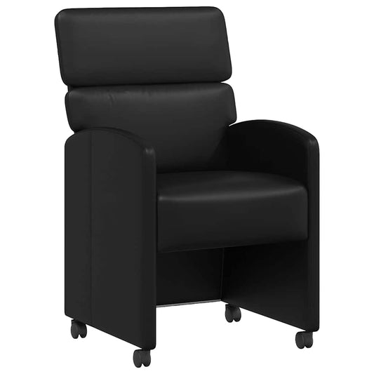vidaXL Καρέκλες Φαγητού με Ρόδες 2 pcs Μαύρο 58 x 65 x 98 εκ.