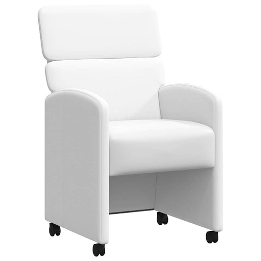 vidaXL Καρέκλες Φαγητού με Ρόδες 2 pcs Λευκό 58 x 65 x 98 εκ.