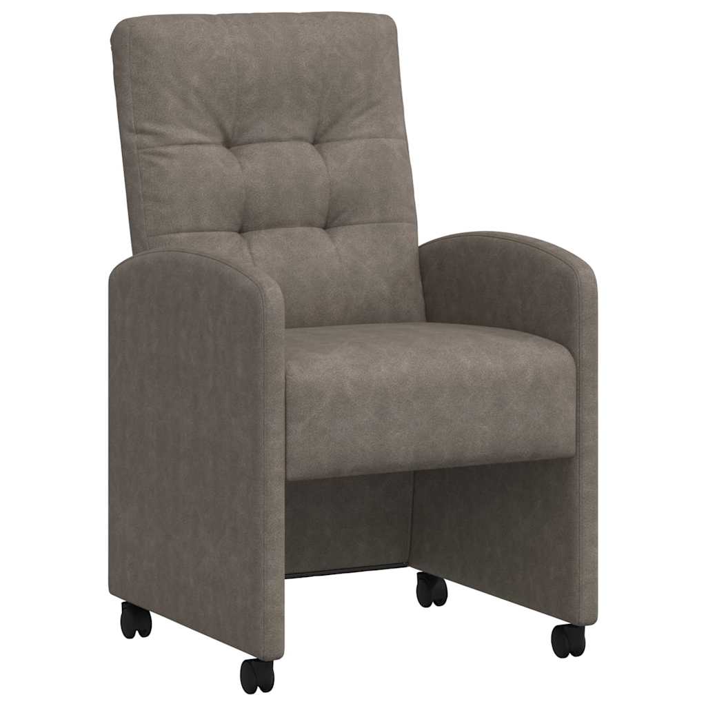 vidaXL Καρέκλες φαγητού 2 pcs Γκρι 57 x 67 x 98 εκ Τεχνητό δέρμα