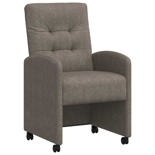 vidaXL Καρέκλες Φαγητού με Ρόδες με τροχούς 2 pcs Γκρι 58 x 67 x 97 εκ