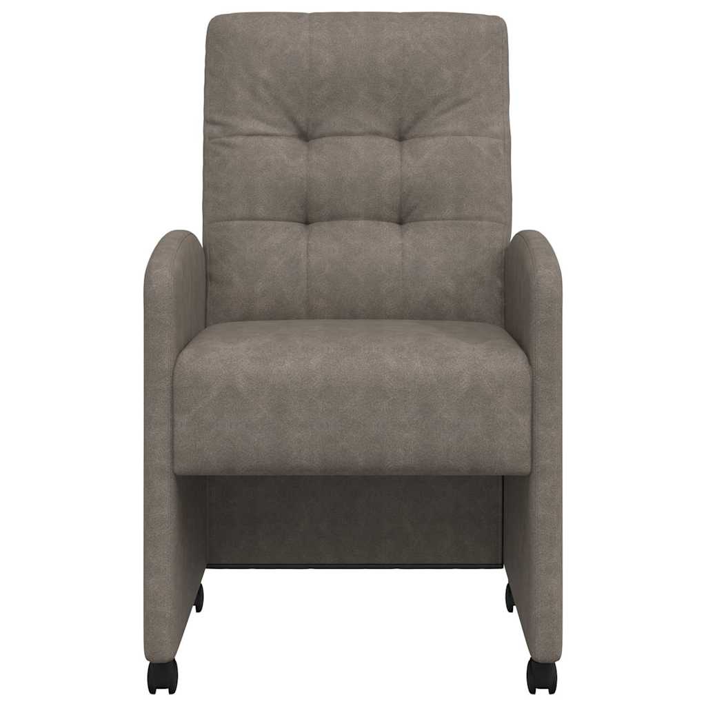 vidaXL Καρέκλες φαγητού 2 pcs Γκρι 57 x 67 x 98 εκ Τεχνητό δέρμα