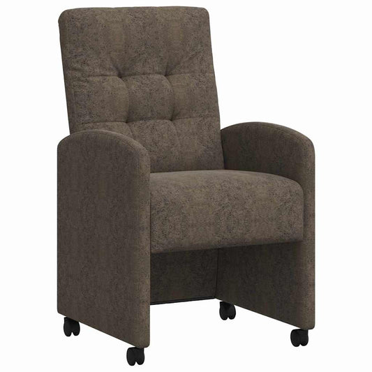 vidaXL Καρέκλες Φαγητού με Ρόδες 2 pcs Σκούρο γκρι 57 x 67 x 98 εκ
