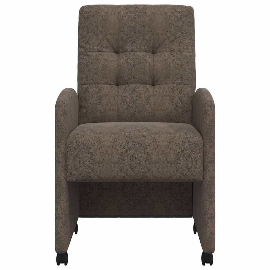 vidaXL Καρέκλες φαγητού με τροχούς 2 pcs Σκούρο γκρι 57 x 67 x 98 εκ