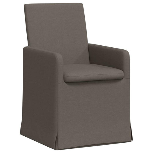 vidaXL Καρέκλες φαγητού 2 pcs Ανοιχτό γκρι 57 x 67 x 95 εκ Λινό