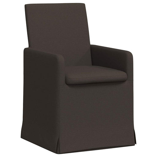 vidaXL Καρέκλες φαγητού 2 pcs Σκούρο γκρι 57 x 67 x 95 εκ Λινό