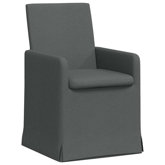 vidaXL Καρέκλες φαγητού 2 pcs Σκούρο γκρι 57 x 67 x 95 εκ ύφασμα
