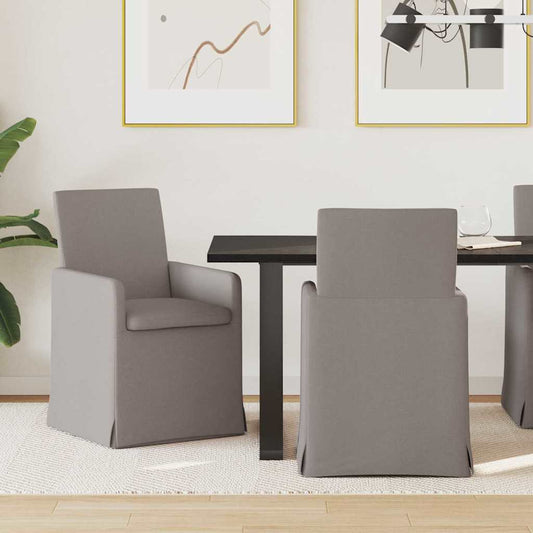 vidaXL Καρέκλες φαγητού 2 pcs Taupe 57 x 67 x 95 εκ ύφασμα