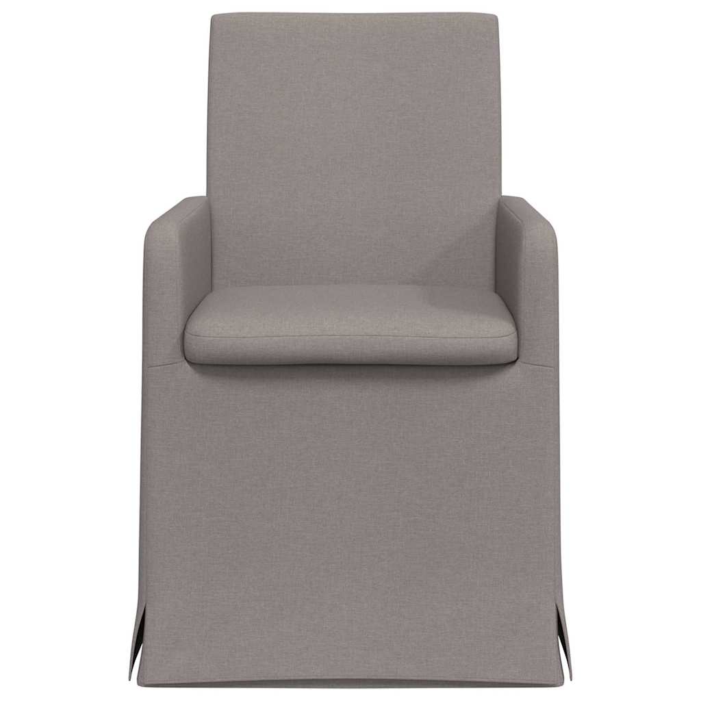 vidaXL Καρέκλες φαγητού 2 pcs Taupe 57 x 67 x 95 εκ ύφασμα