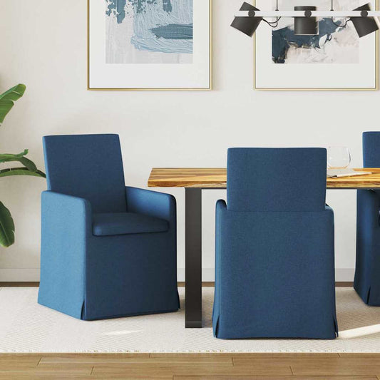 vidaXL Καρέκλες φαγητού 2 pcs Μπλε 57 x 67 x 95 εκ ύφασμα