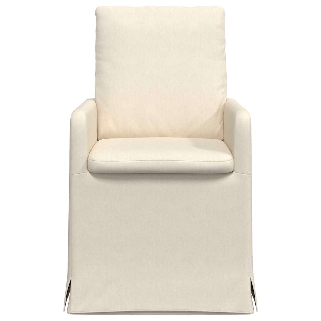 vidaXL Καρέκλες φαγητού 2 pcs Μπεζ 57 x 67 x 98 εκ Λινό