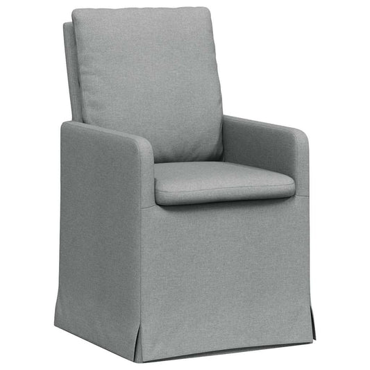 vidaXL Καρέκλες φαγητού 2 pcs Ανοιχτό γκρι 57 x 67 x 98 εκ ύφασμα