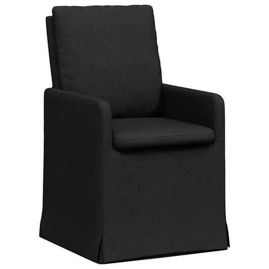 vidaXL Καρέκλες φαγητού 2 pcs Μαύρο 57 x 67 x 98 εκ ύφασμα