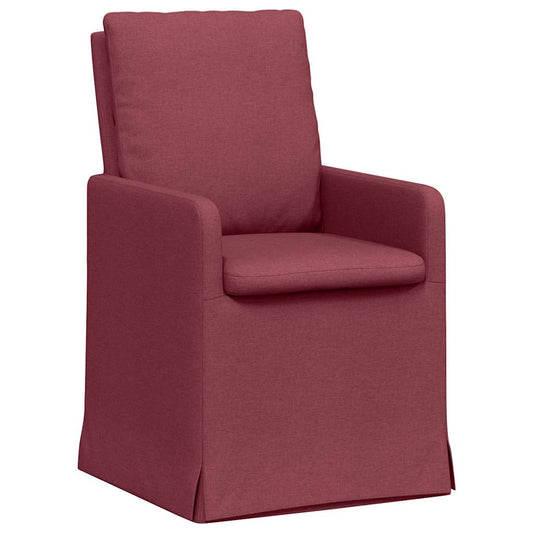 vidaXL Καρέκλες φαγητού 2 pcs Μπορντό 57 x 67 x 98 εκ ύφασμα