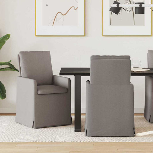 vidaXL Καρέκλες φαγητού 2 pcs Taupe 57 x 67 x 98 εκ ύφασμα