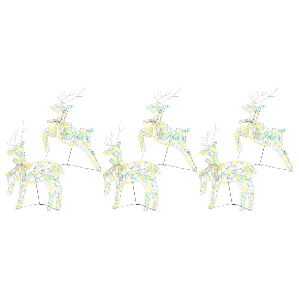 vidaXL LED Ρούντερ με 180 LED 6 pcs Πολύχρωμο PET