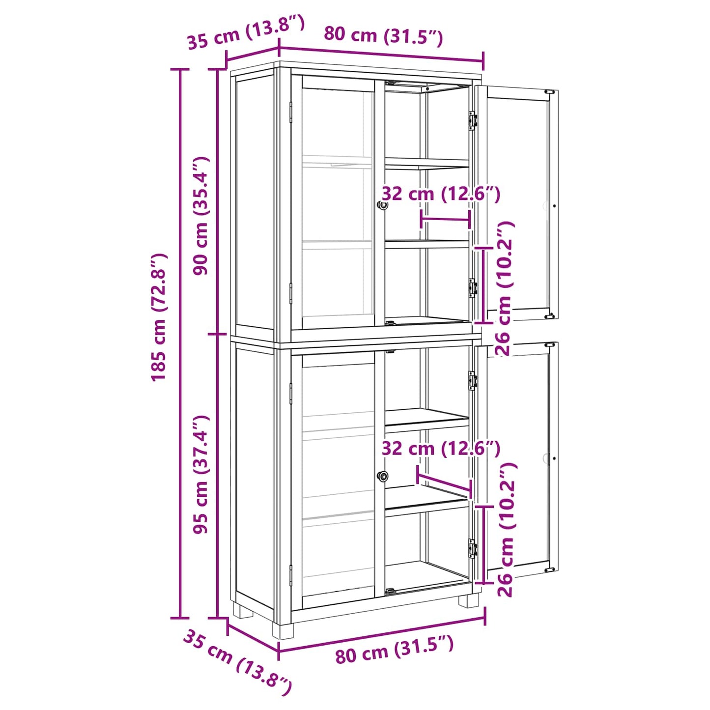 vidaXL Σετ Αποθηκευτικών Επίπλων με αποθήκευση Καφέ Επεξεργασμένο ξύλο