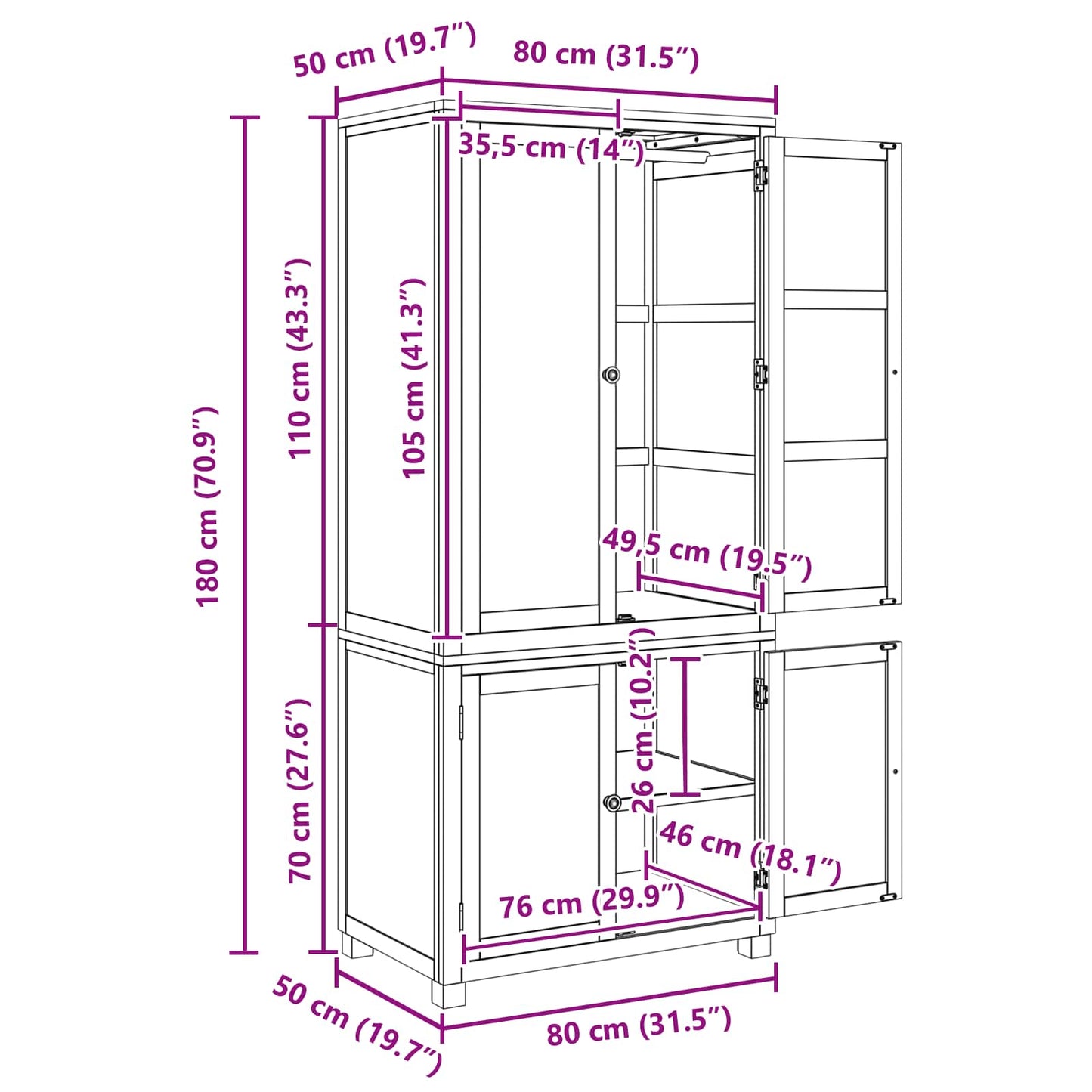 vidaXL Σετ Αποθηκευτικών Επίπλων με αποθήκευση Καφέ Επεξεργασμένο ξύλο