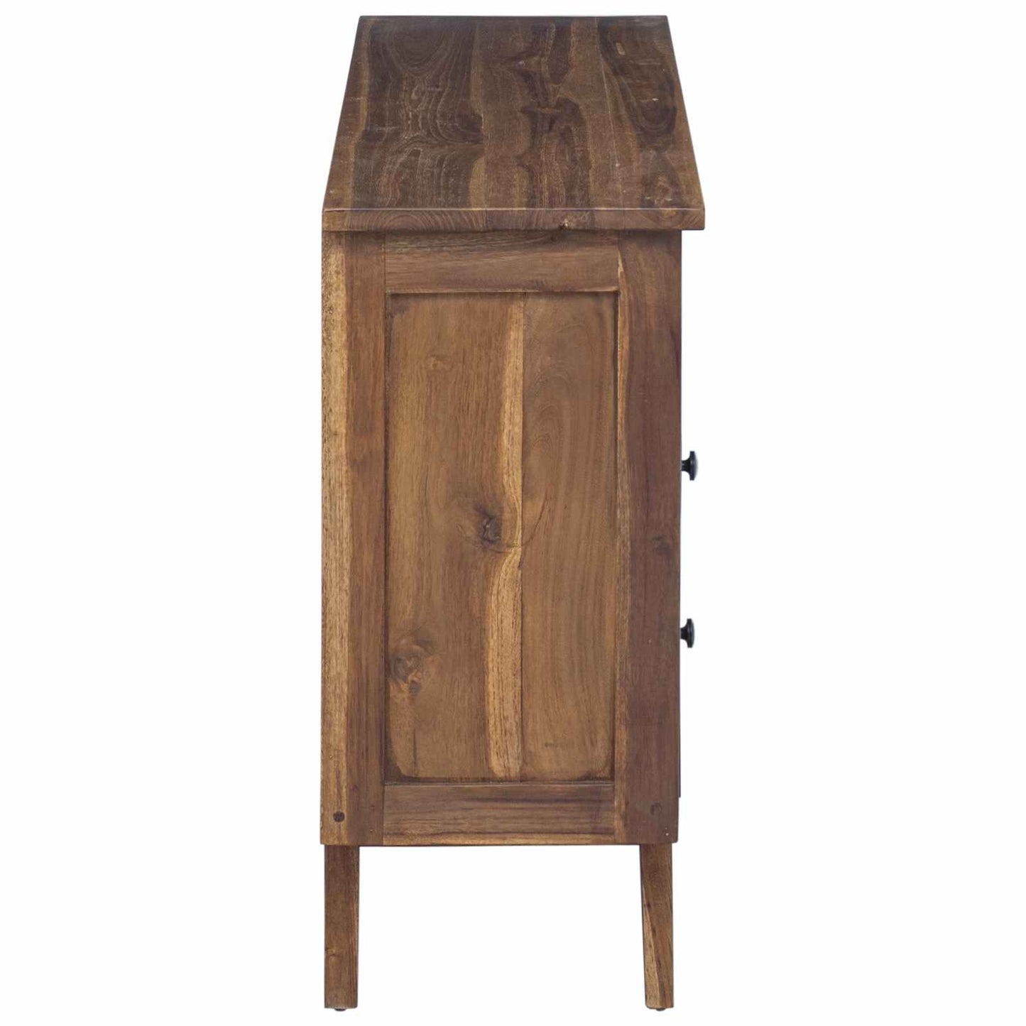 vidaXL Πλαϊνό γραφείο Φυσικό 100 x 30 x 68 εκ. Στερεό Ξύλο Τίκ