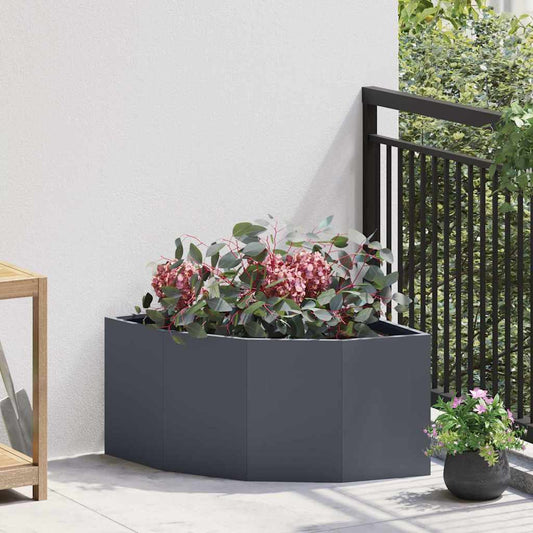 vidaXL Γωνιακό Ροδόδεντρο Ανθρακί 60 x 60 x 35 cm Ατσάλι