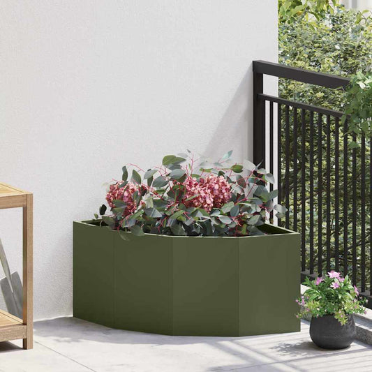 vidaXL Γωνιακό Ροδόδεντρο Λαδί 60 x 60 x 35 cm Ατσάλι