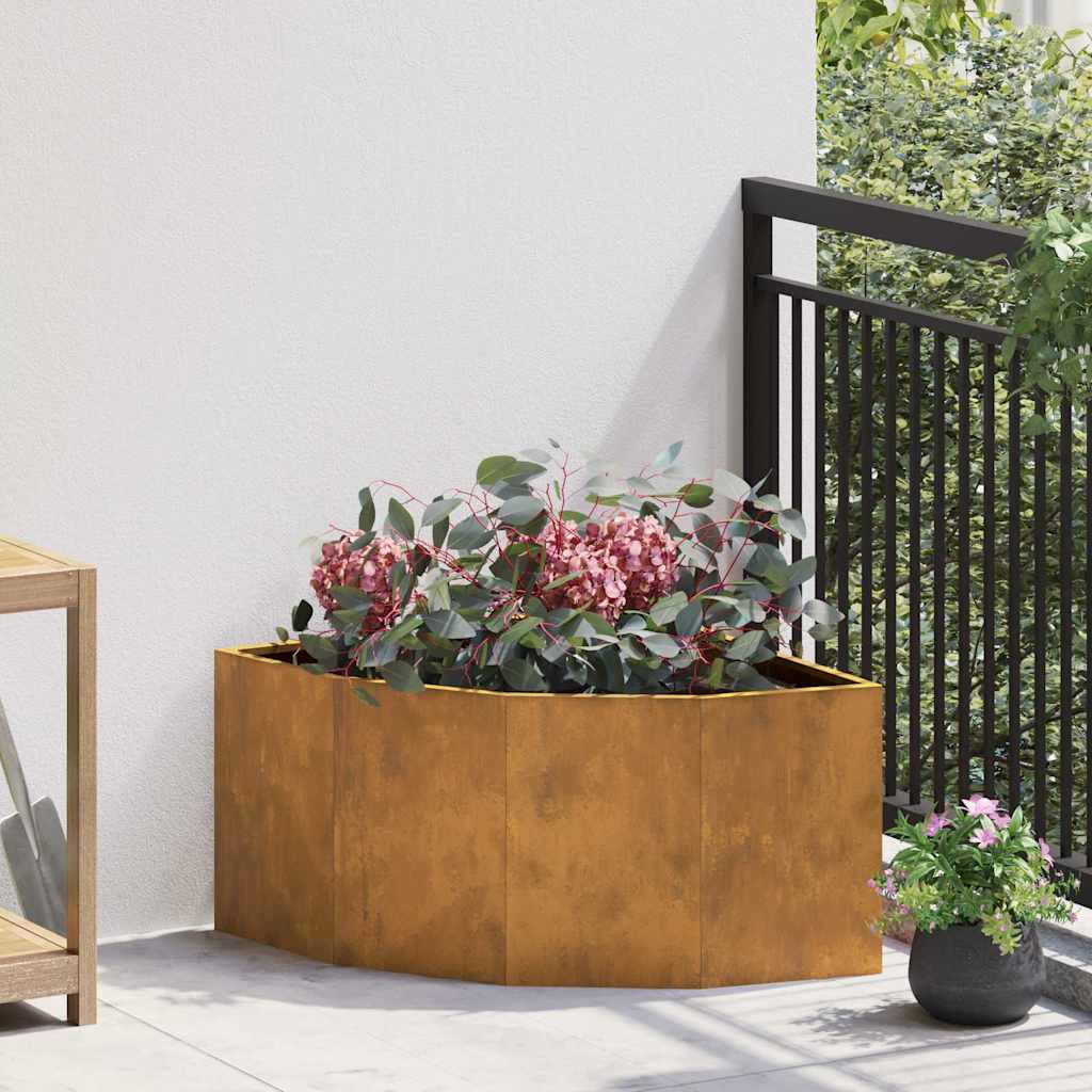 vidaXL Γωνιακό Ροδόδεντρο Σκ rusty 60 x 60 x 35 cm