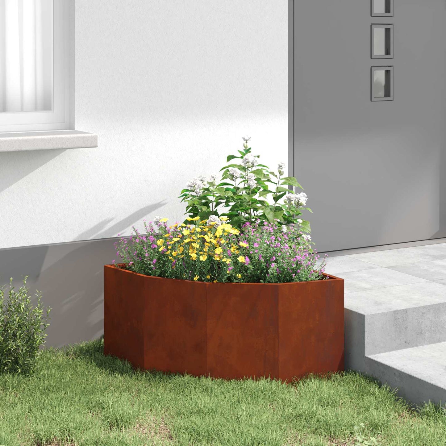 vidaXL Γωνιακό Ροδόδεντρο Σκ rusty 60 x 60 x 35 cm