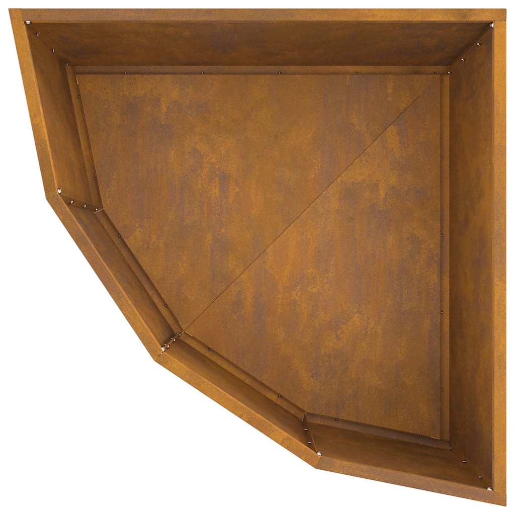 vidaXL Γωνιακό Ροδόδεντρο Σκ rusty 60 x 60 x 35 cm