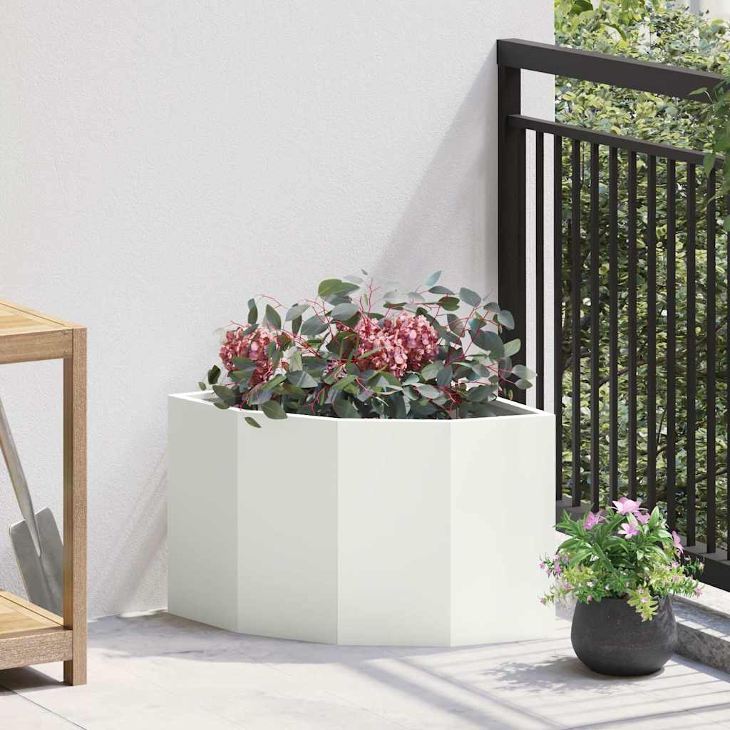 vidaXL Γωνιακό Ροδόδεντρο Λευκό 45 x 45 x 35 cm Ατσάλι