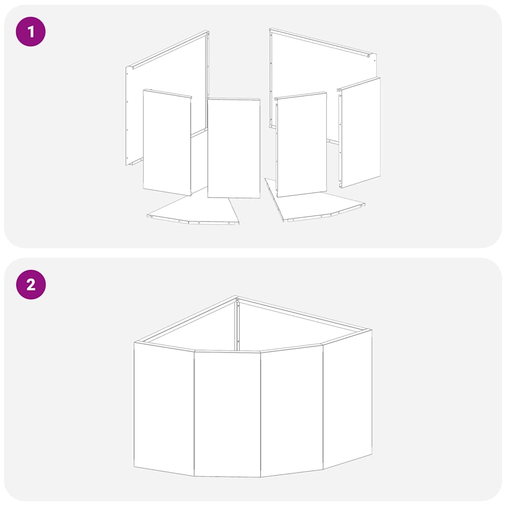 vidaXL Γωνιακό Ροδόδεντρο Ασημί 45 x 45 x 35 cm Γαλβανισμένος χάλυβας