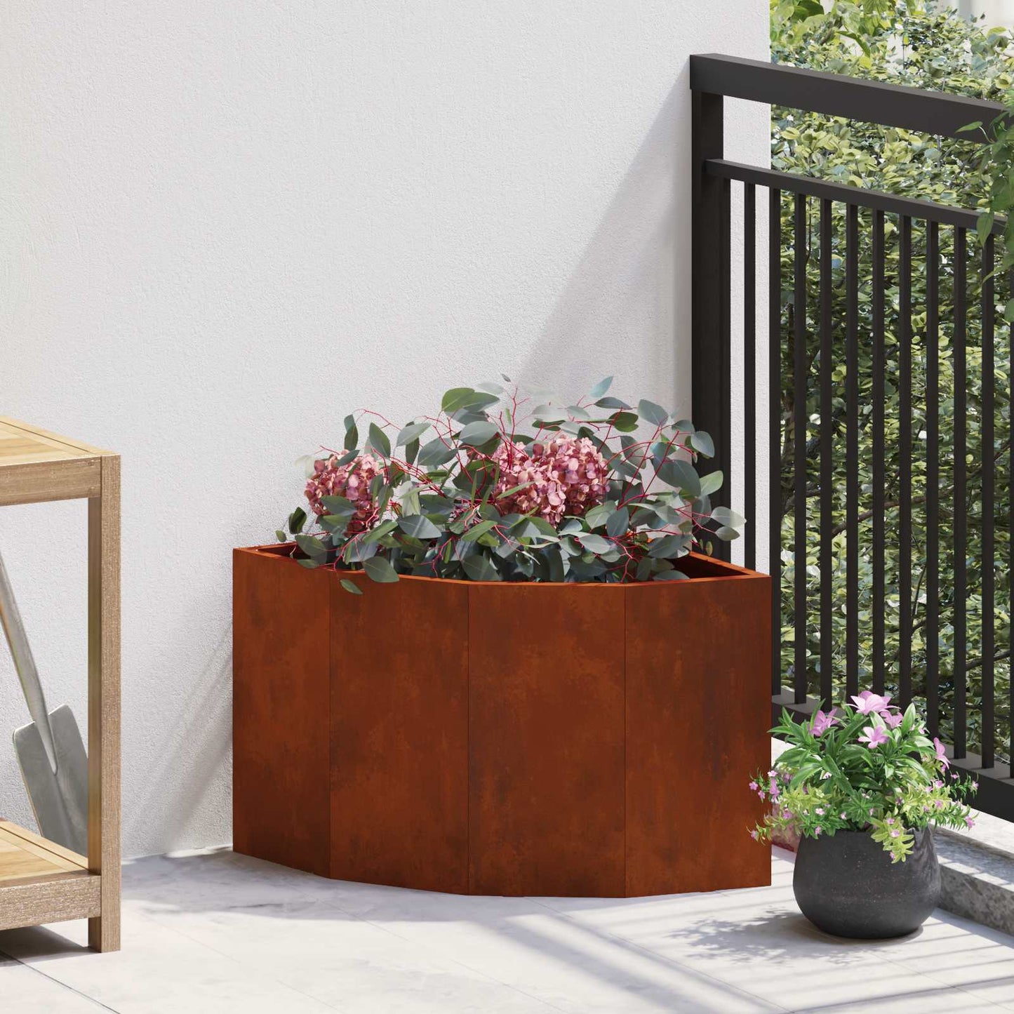 vidaXL Γωνιακό Ροδόδεντρο Σκ rusty 45 x 45 x 35 cm
