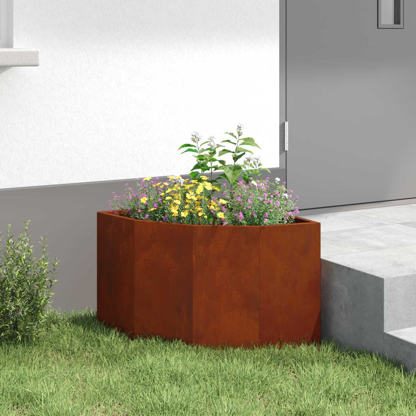 vidaXL Γωνιακό Ροδόδεντρο Σκ rusty 45 x 45 x 35 cm
