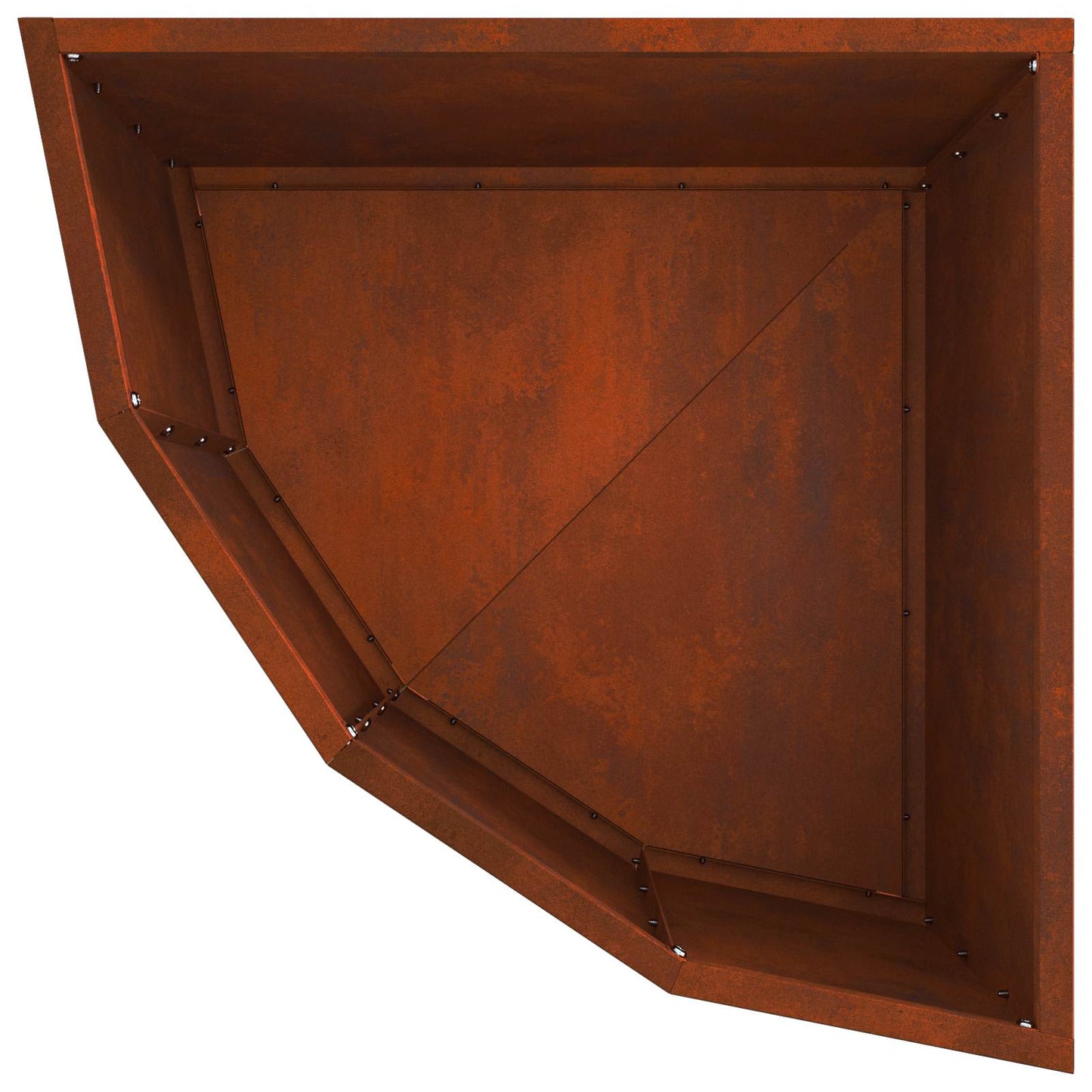 vidaXL Γωνιακό Ροδόδεντρο Σκ rusty 45 x 45 x 35 cm