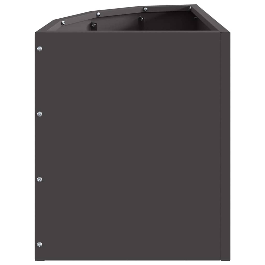 vidaXL Γωνιακό Ροδόδεντρο Μαύρο 30 x 30 x 35 εκ Ατσάλι