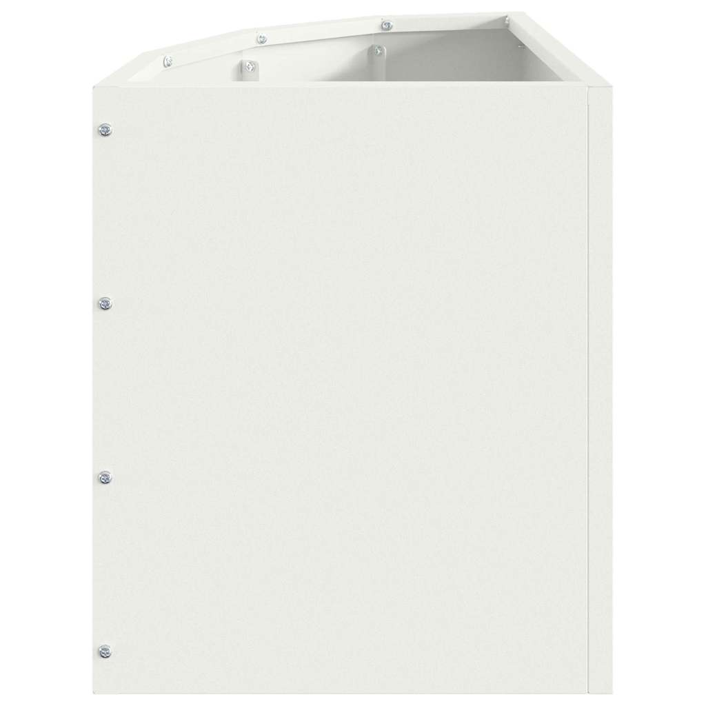 vidaXL Γωνιακό Ροδόδεντρο Λευκό 30 x 30 x 35 εκ Ατσάλι