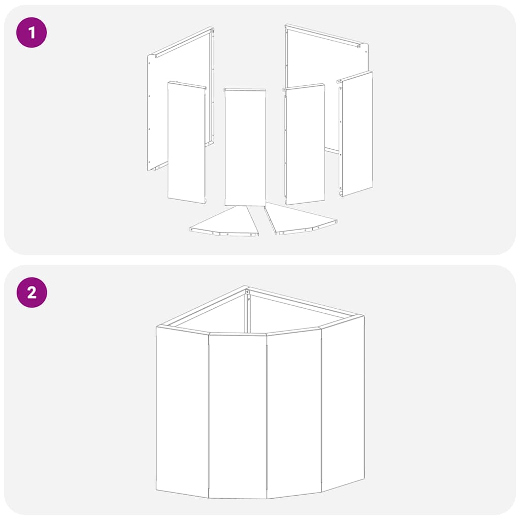 vidaXL Γωνιακό Ροδόδεντρο Λαδί 30 x 30 x 35 εκ Ατσάλι