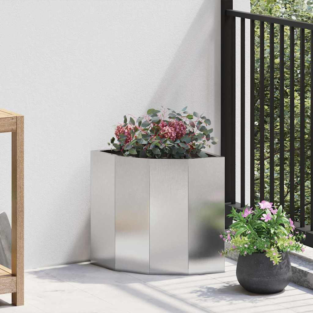 vidaXL Γωνιακό Ροδόδεντρο Ασημί 30 x 30 x 35 εκ Ανοξείδωτο ατσάλι