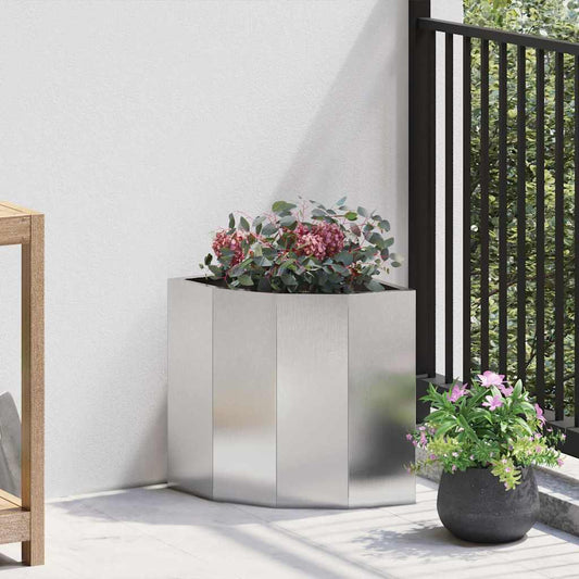 vidaXL Γωνιακό Ροδόδεντρο Ασημί 30 x 30 x 35 εκ Ανοξείδωτο ατσάλι